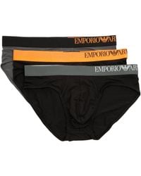Emporio Armani - Elastic Waist Briefs Pants 3-Piece Set - Lyst