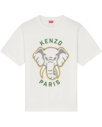 Tシャツ・カットソー KENZO | VARSITY JUNGLE KENZO ELEPHANT T-SHIRT OFF WHITE KENZO ケンゾー VARSITY JUNGLE エレファント Tシャツ 23 メンズ