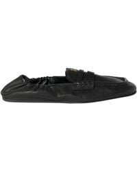 Miu Miu - Ruches Nappa Leather Loafers - Lyst