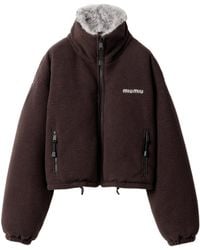 Miu Miu - Fleece Down Jacket - Lyst
