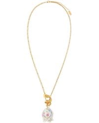 Chloé - Chloé Floral-Print Ceramic Pendant Necklace - Lyst