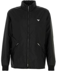 Prada - Triangle-Logo Zipped Jacket - Lyst