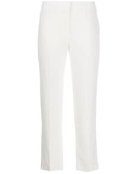 McQueen - Straight Leg Cropped Trousers - Lyst