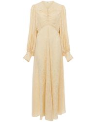 Chloé - Chloé Ruched Maxi Dress - Lyst