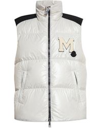 Moncler - Logo Motif Patch Detail Padded Vest - Lyst
