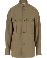 Saint Laurent - Saharienne Buttoned Long-Sleeved Shirt - Lyst
