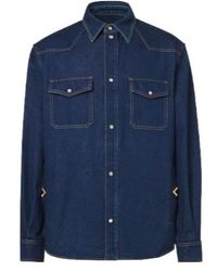 Valentino - Vgold Denim Western Shirt - Lyst