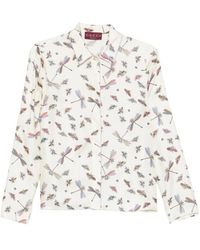 Gucci - Printed Collared Long-Sleeve Shirt - Lyst