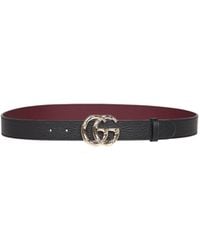 Gucci - Logo Plaque Belt - Lyst