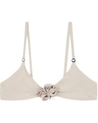 Coperni - Flower Gathered Bikini Top - Lyst