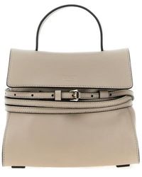 Moschino - Tie Me Foldover Top Small Tote Bag - Lyst