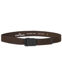 Stone Island - Belt With Compass Logo Buckle - Lyst
