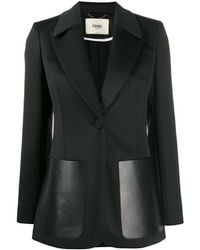 Fendi - Ff Motif Stripe Blazer - Lyst
