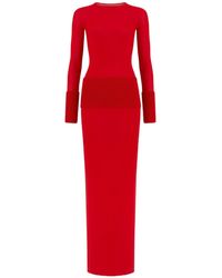 Alaïa - Alaïa Long-Sleeved Bodycon Dress - Lyst