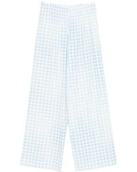 Ermanno Scervino - Straight-Leg Checked Trousers - Lyst