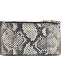 Anine Bing - Lucy Python Zip Wallet - Lyst