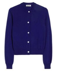 Jil Sander - Lightweight Wool Crew-Neck Cardigan - Lyst