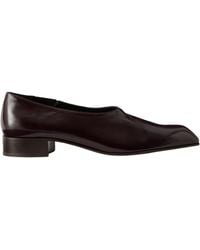 KHAITE - Solid Leather Slip-On Loafers - Lyst