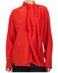 Victoria Beckham - Drape Detail Blouse - Lyst