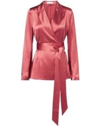 JOSEPH - Archer Belted Silk Satin Jacket - Lyst
