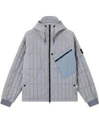 Stone Island - Quilted Padded Hooded Jacket With Anti-Drop - Lyst