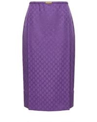 Gucci - Gg Jacquard Skirt - Lyst