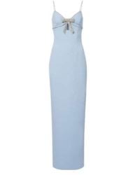Rebecca Vallance - Bow-Detail Embellished Crêpe Gown - Lyst