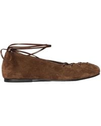 Alohas - Lace-Up Square-Toe Flat Shoes - Lyst