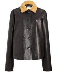 KHAITE - Long-Sleeve Leather Jacket - Lyst