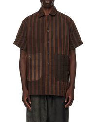 Uma Wang - Short-Sleeved Striped Shirt - Lyst