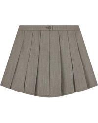 Emporio Armani - Pleated Virgin Wool Shorts - Lyst