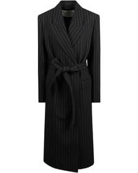 Acne Studios - Long Coat With Belt - Lyst