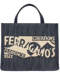 Ferragamo - Shoulder Bag With Logo - Lyst