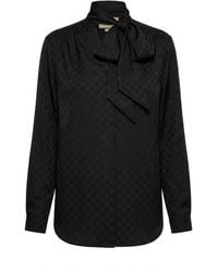 Gucci - Printed Silk Blouse Top - Lyst