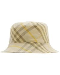 Burberry - Checkered Wide-Brim Bucket Hat - Lyst