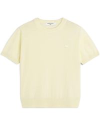 Maison Kitsuné - Short-Sleeved Wool Knit Sweater - Lyst