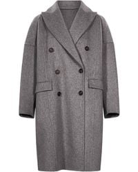 Brunello Cucinelli - Double-Breasted Drop-Shoulder Cashmere Coat - Lyst