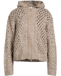 Brunello Cucinelli - Cardigan Silk, Linen, Polyamide, Polyester - Lyst