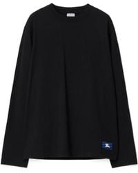 Burberry - Logo-Detailed Long-Sleeved Crewneck T-Shirt - Lyst