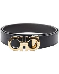 Ferragamo - Double-Sided Adjustable Gancini Belt - Lyst