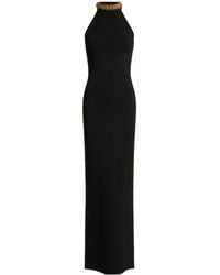 Balmain - Embellished-Neck Maxi Dress - Lyst