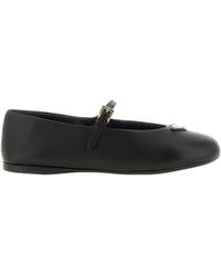 Prada - Round-Toe Ballet Flats - Lyst