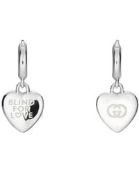 Gucci - Blind For Love Hoop Earrings - Lyst