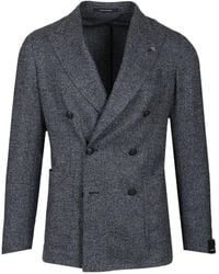 Tagliatore - Double-Breasted Tailored Blazer - Lyst