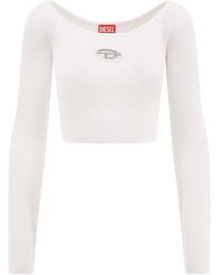 DIESEL - M-Vera Cropped Knitted Top - Lyst