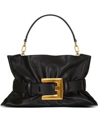 Balmain - Anthem Buckled Medium Shoulder Bag - Lyst