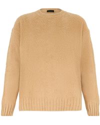 Roberto Collina - Textured Crew Neck Knitted Sweater - Lyst
