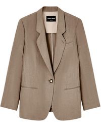 Giorgio Armani - Single-Button Linen Jacket - Lyst