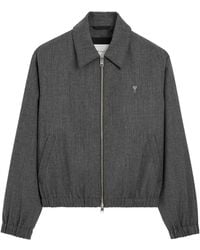 Ami Paris - Ami Ami De Coeur Collared Zip-Up Jacket - Lyst