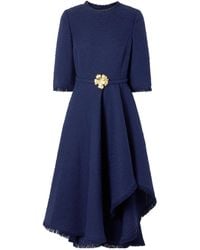 Oscar de la Renta - Embellished Tweed Midi Dress - Lyst